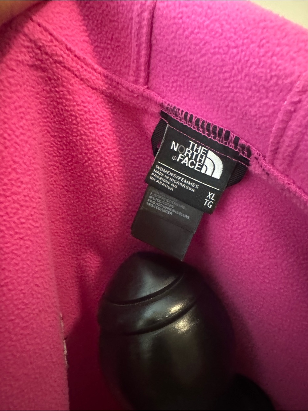 The North Face Women's Hot Pink Hooded Fleece Jacket - Picture 9 of 9